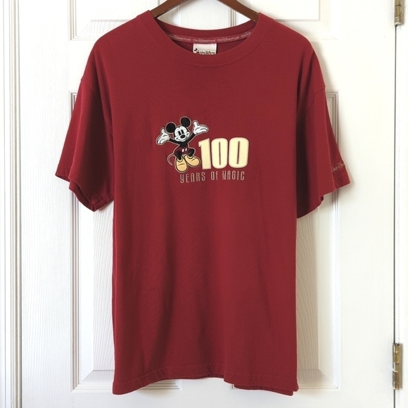 Walt Disney World Y2K Vintage 100 Years Of Magic Short Sleeve Crewneck T-shirt M - Picture 1 of 12